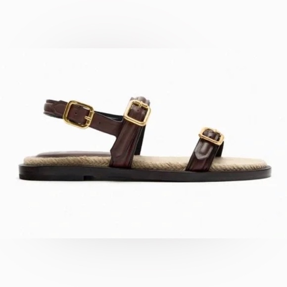 Leather sandals with jute insole - Picture 6 of 7